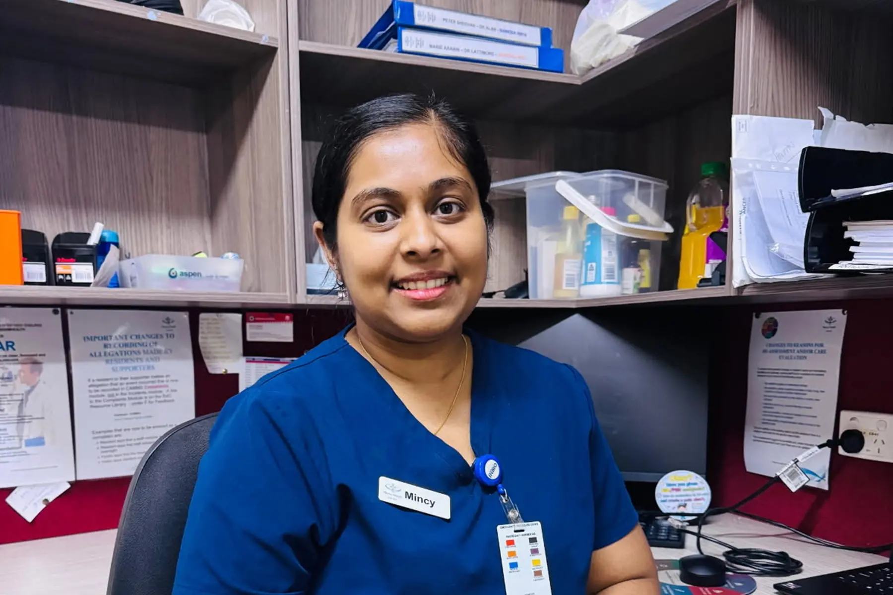 <p>With Tuesday being International Day Nurses Day Mercy Care Centre Young, Mincy Mathews encourages more people to consider joining the profession. PHOTO: Supplied</p>\\n