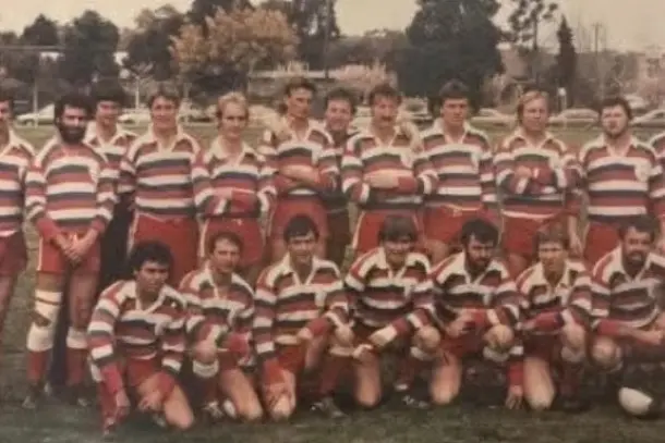 <p>Men\\'s rugby union 1986 premiership team.</p>\\n