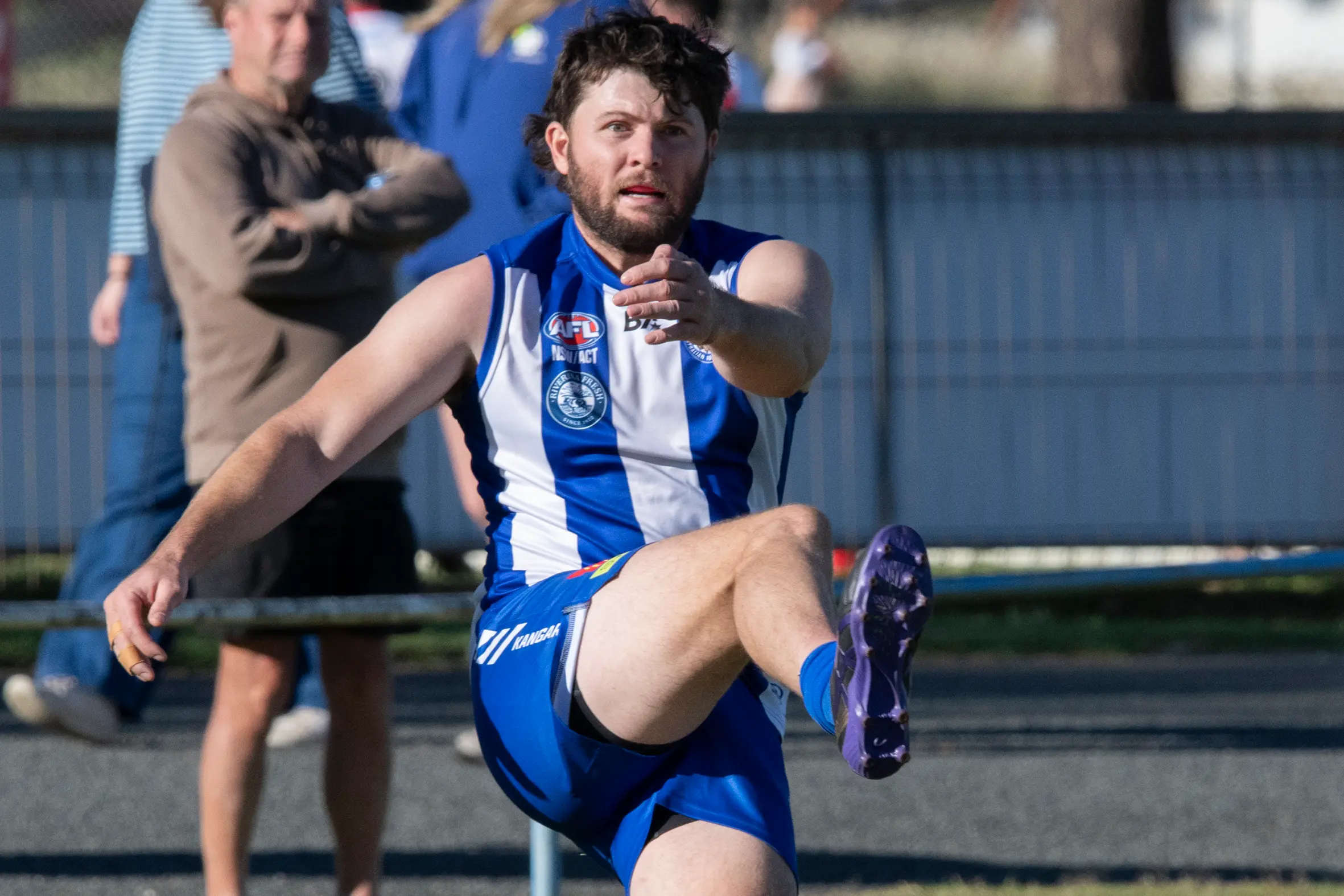 <p>Lachlan Robertson was one of the best performing players on the day with two goals. PHOTO: Noel Fisher</p>\\n