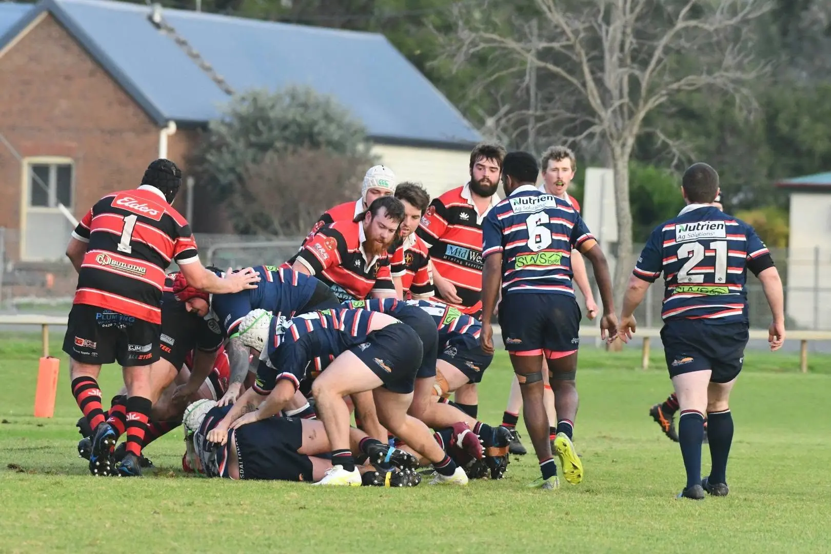 <p>The Tuskers match last weekend against the West Wyalong Weevils. PHOTO: Abby Whitton</p>\\n
