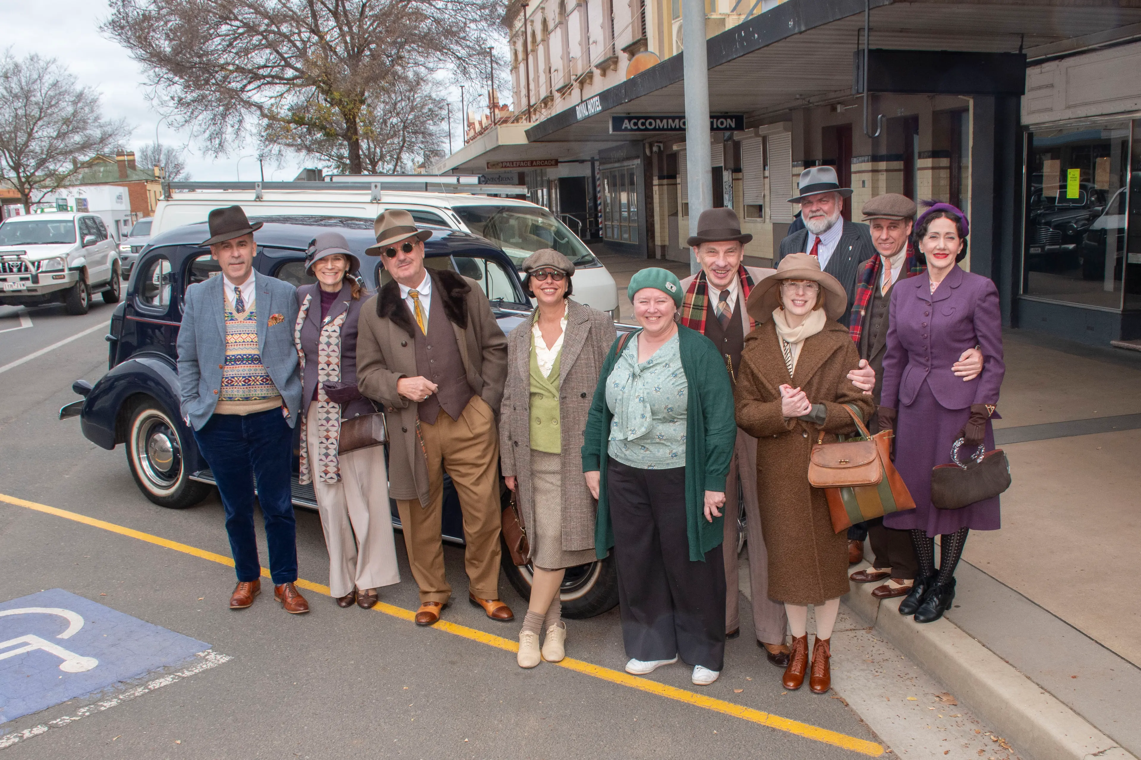 <p>Temora had a visit from the 1930s and 40s this week with a group of 1930s and 40s enthusiasts dropping by to visit the Aviation Museum PHOTO: Noel Fisher</p>\\n