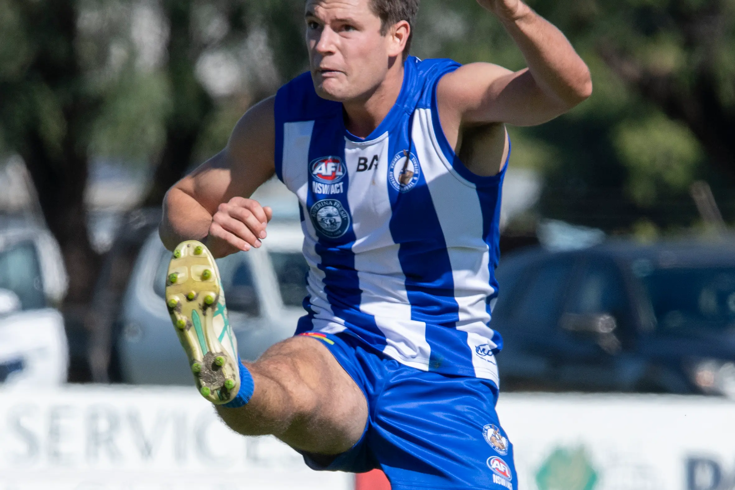<p>Lachlan Leary proved his performance over Coleambally Blues with a score of Three goals. PHOTO: Noel Fisher</p>\\n