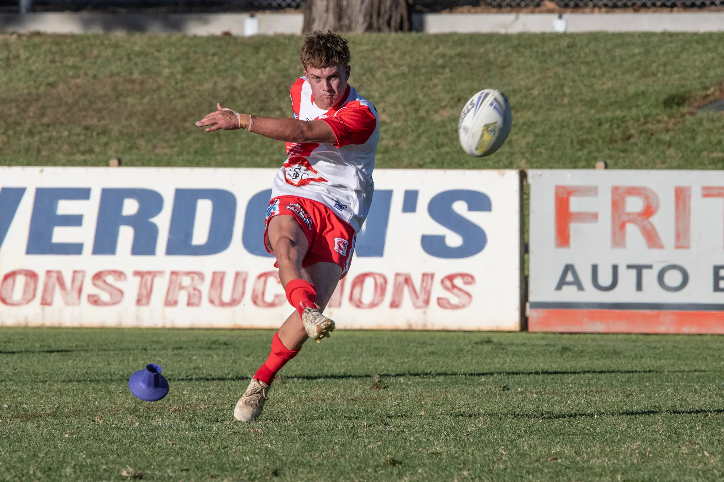 <p>Jake McGovern was dubbed the man of the match with a spectacular finish to their match with the Kangaroos. PHOTO: Noel Fisher</p>\\n