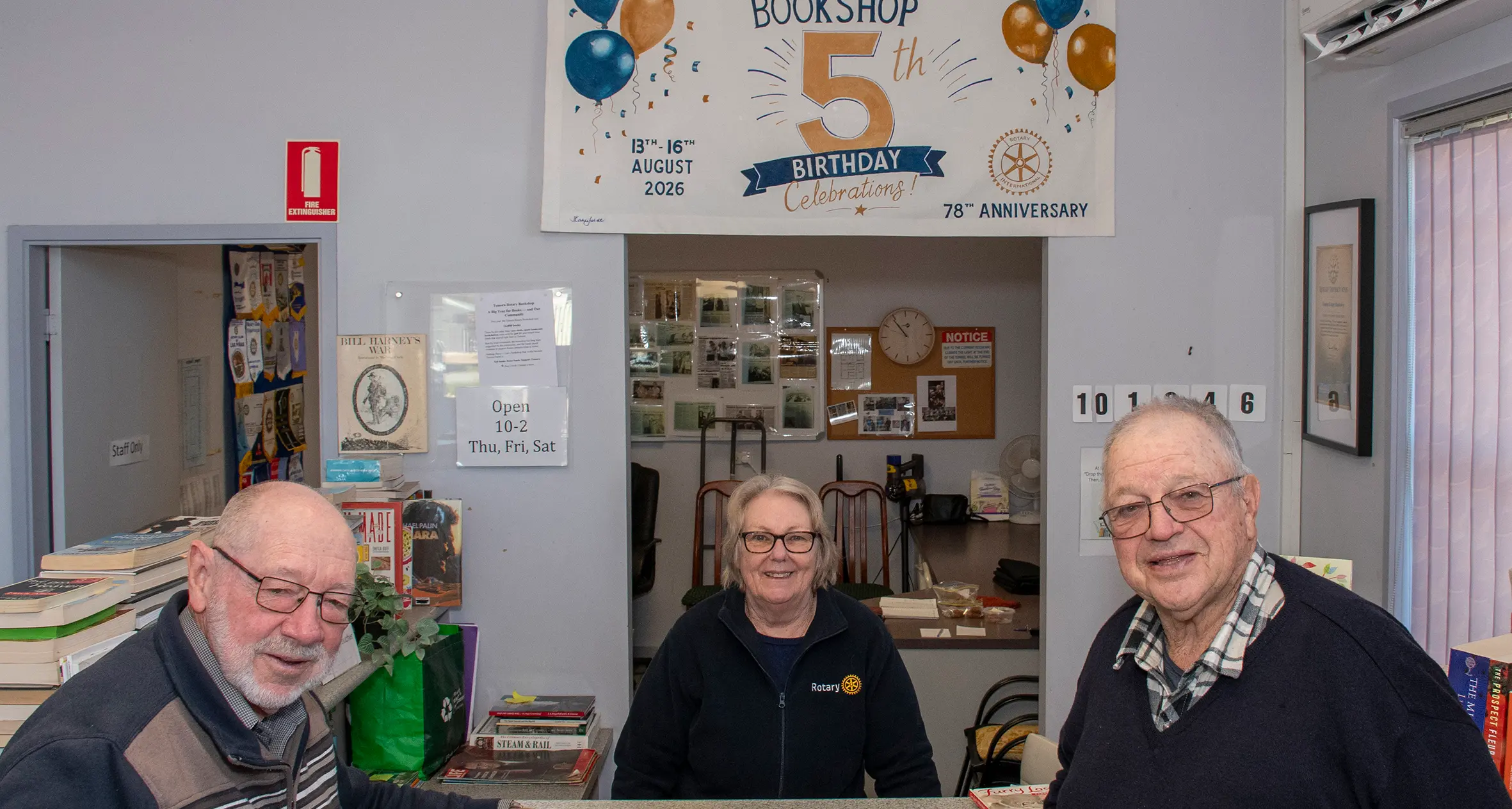 Rotary Bookshop 5 years old