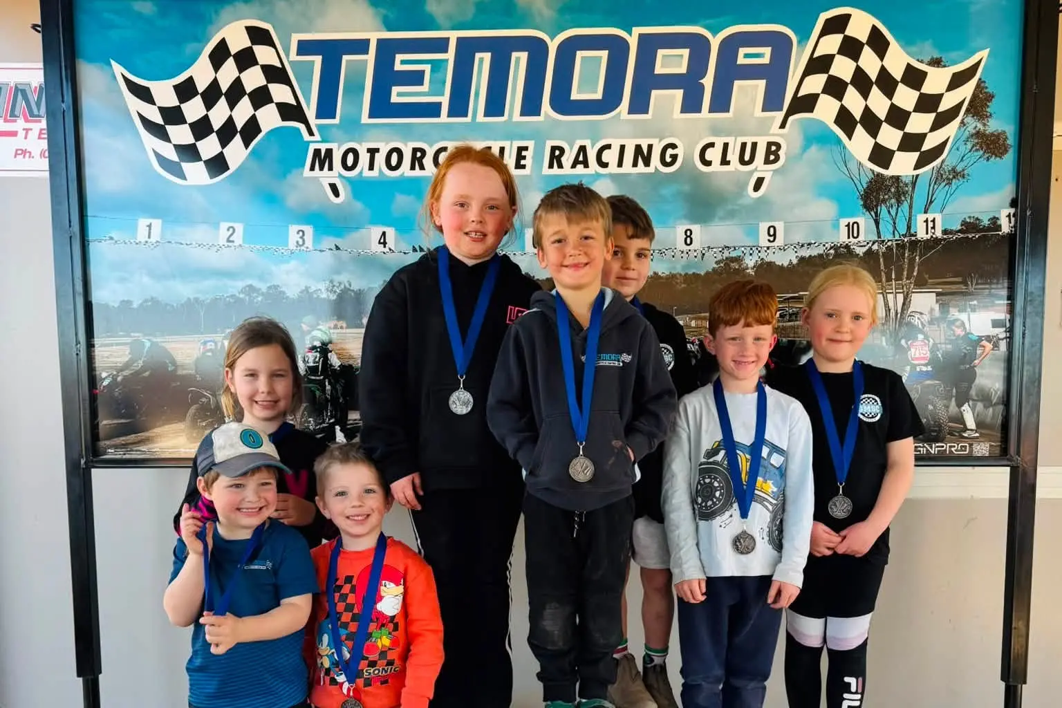 <p>Temora Motorcycle Club\\'s Nippers award winners. PHOTOS: Facebook</p>\\n