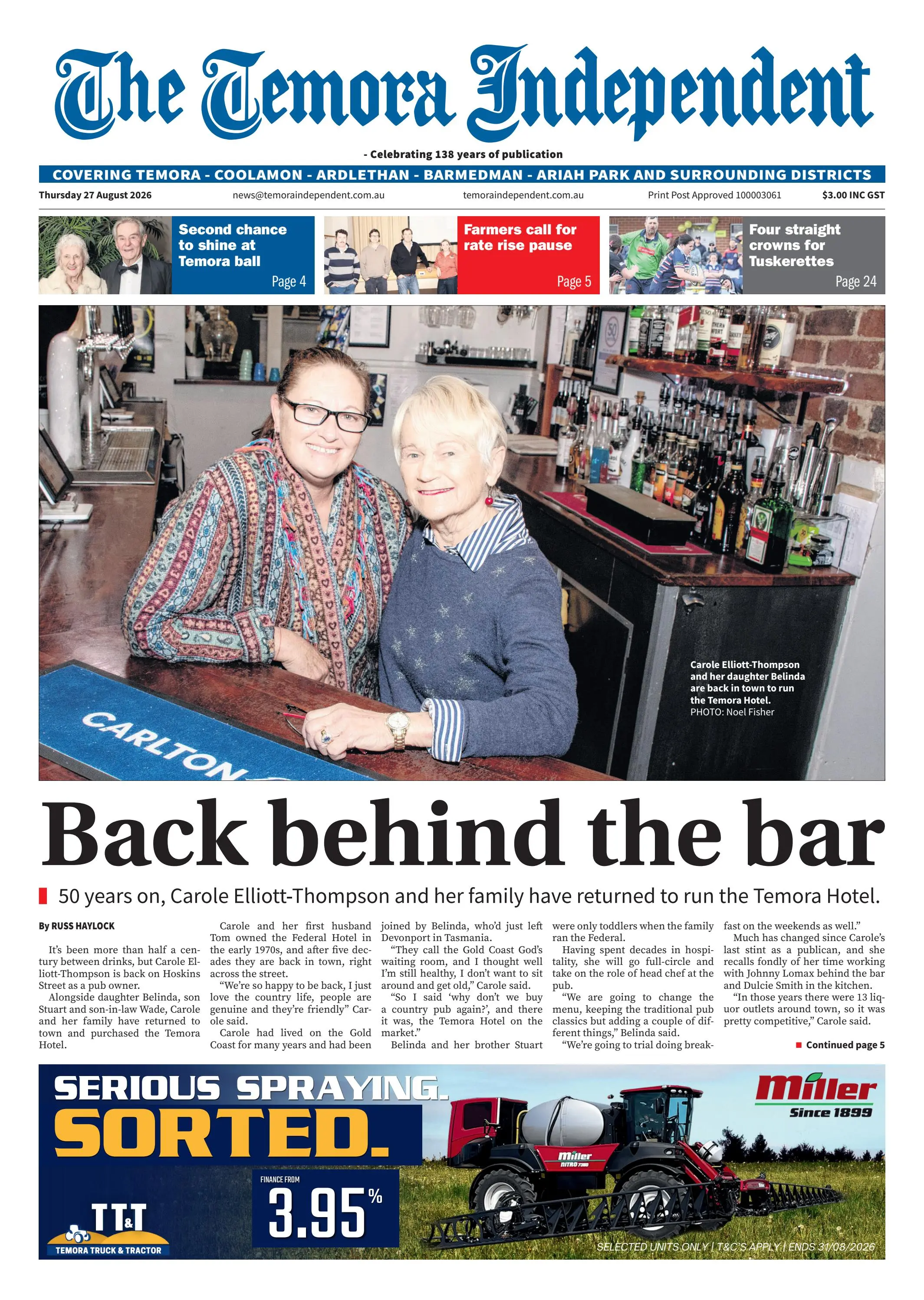Temora Independent, Thursday, August 27, 2026