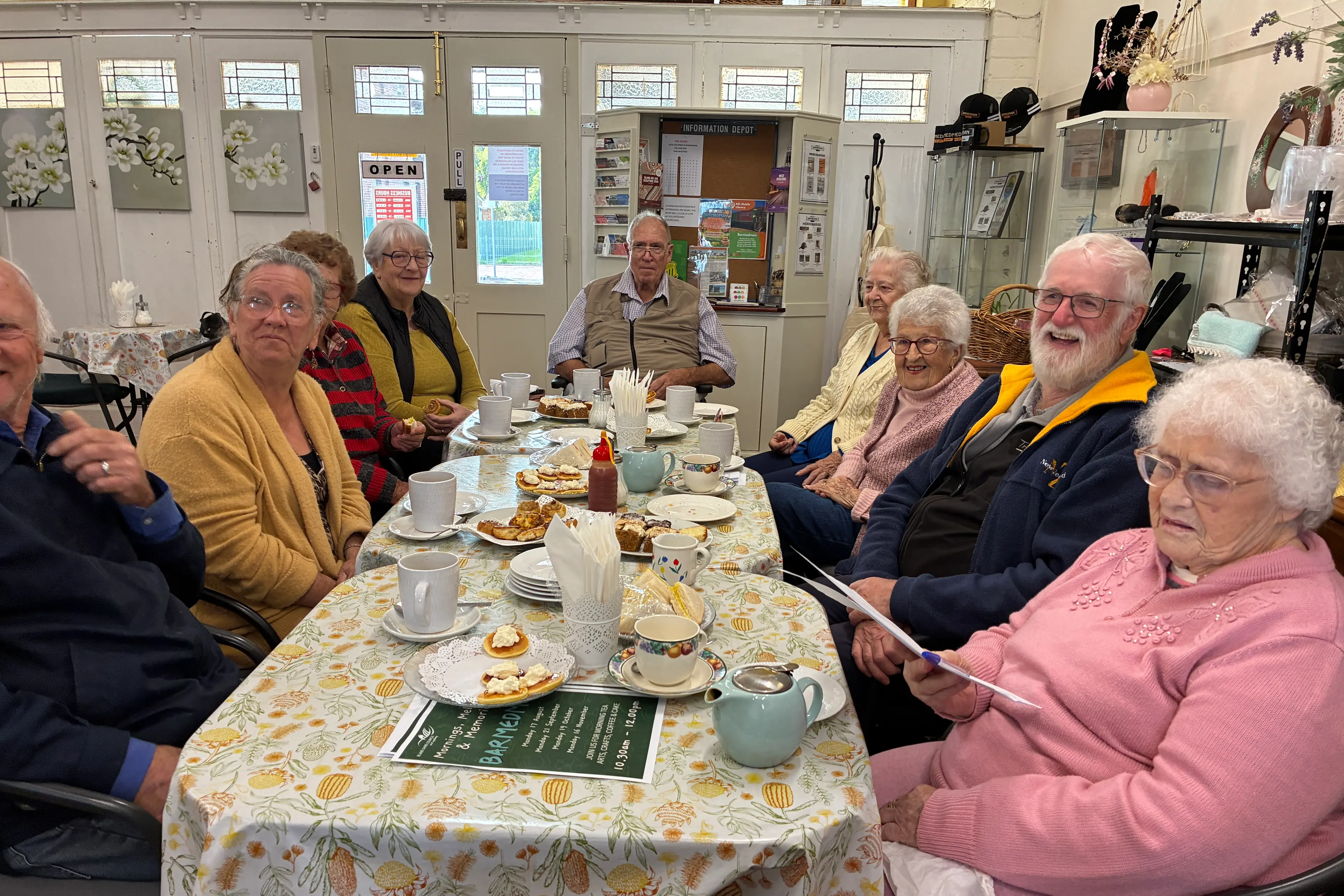 <p>Some of the visitors enjoying Mornings, Memories and Melodies at the Barmedman Craft and Coffee Shop last week.</p>\\n