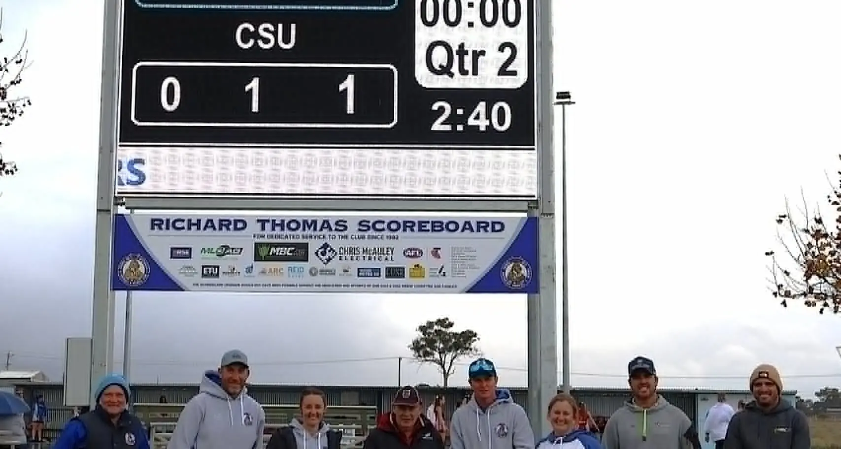 A scoreboard for a Kangaroos legend