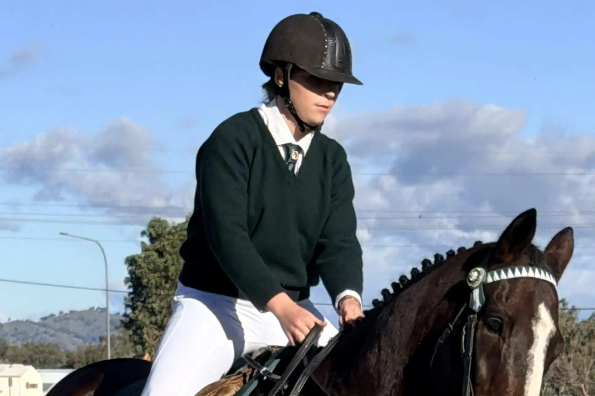 <p>Stella Dowell from Gundagai riding Stately Impression, representing Harden Pony Club and Zone 2 at the Combined Training Championships in Albury</p>\\n