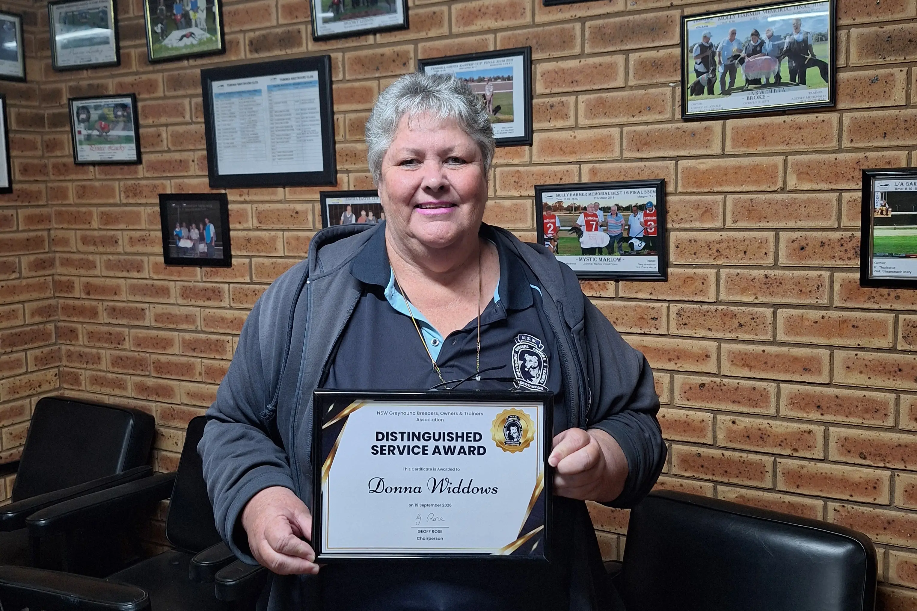<p>For many years, Donna Widdows has given a huge service to the Temora Greyhounds.</p>\\n