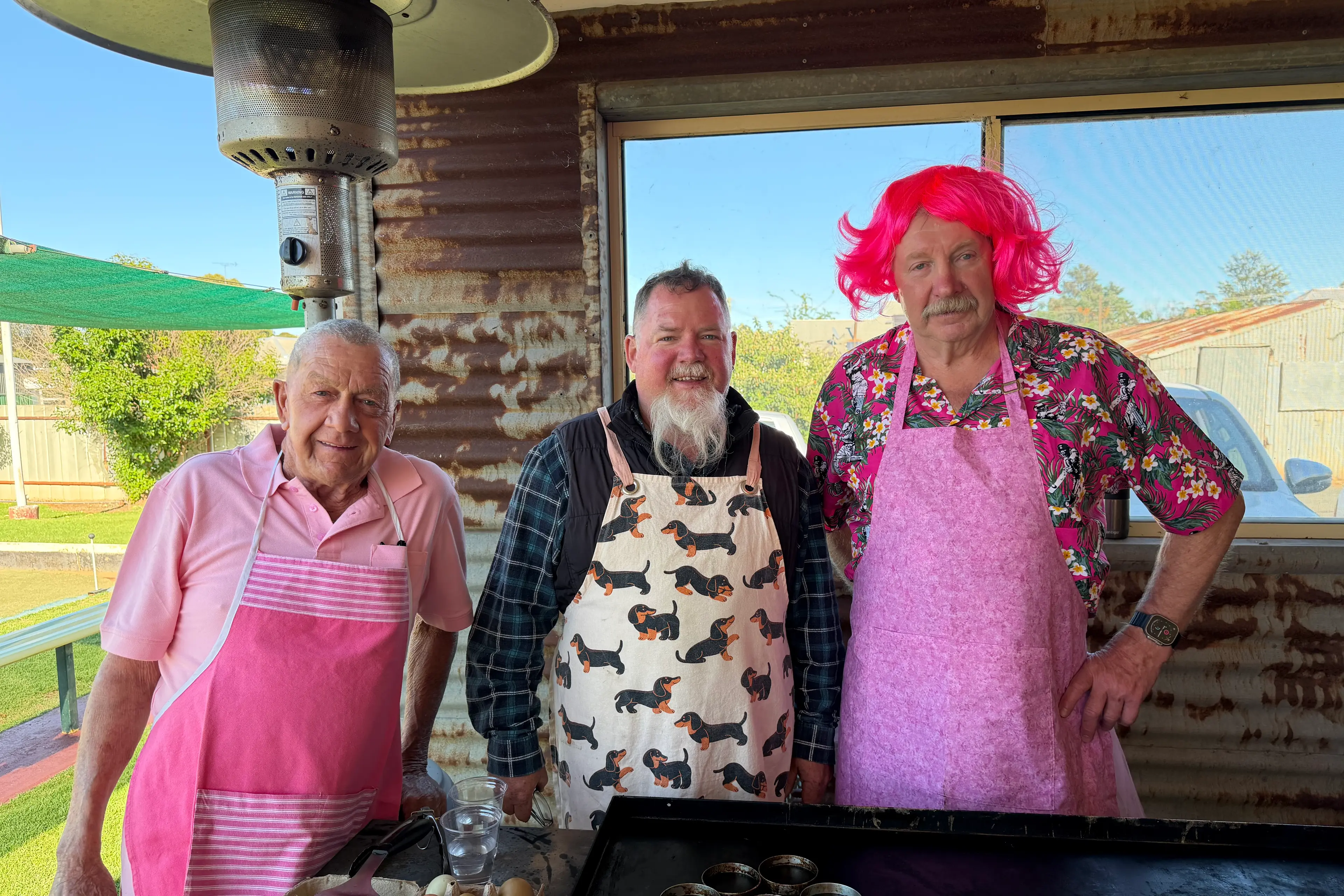 <p>Brian Leiper, Fred Donoghue and John Worland helped the committee to pull off a fantastic breakfast. PHOTOS: Brett Green</p>\\n