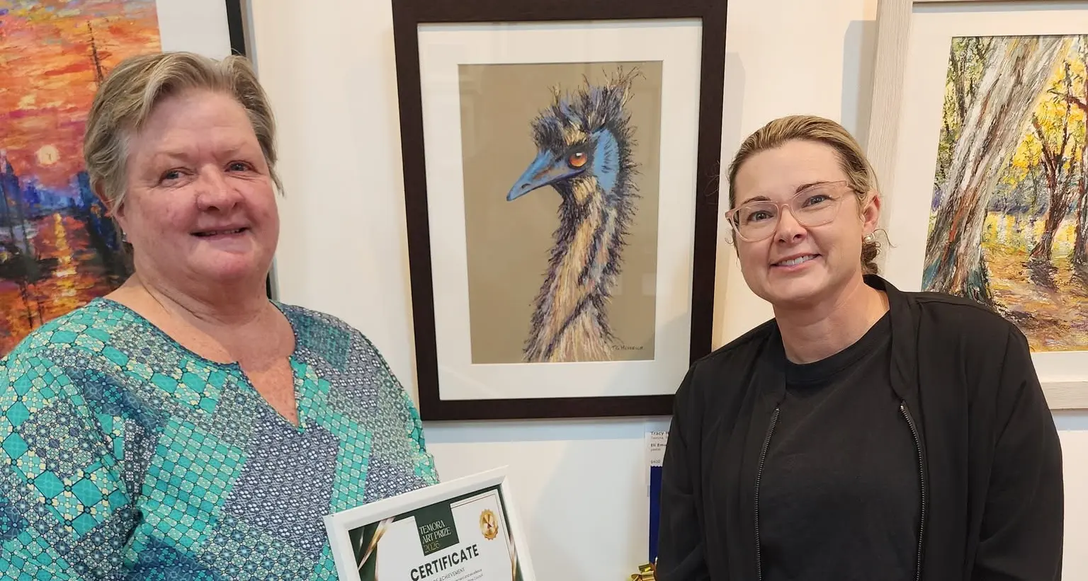 Dogs and emus are winners at the 2026 Temora Art Prize