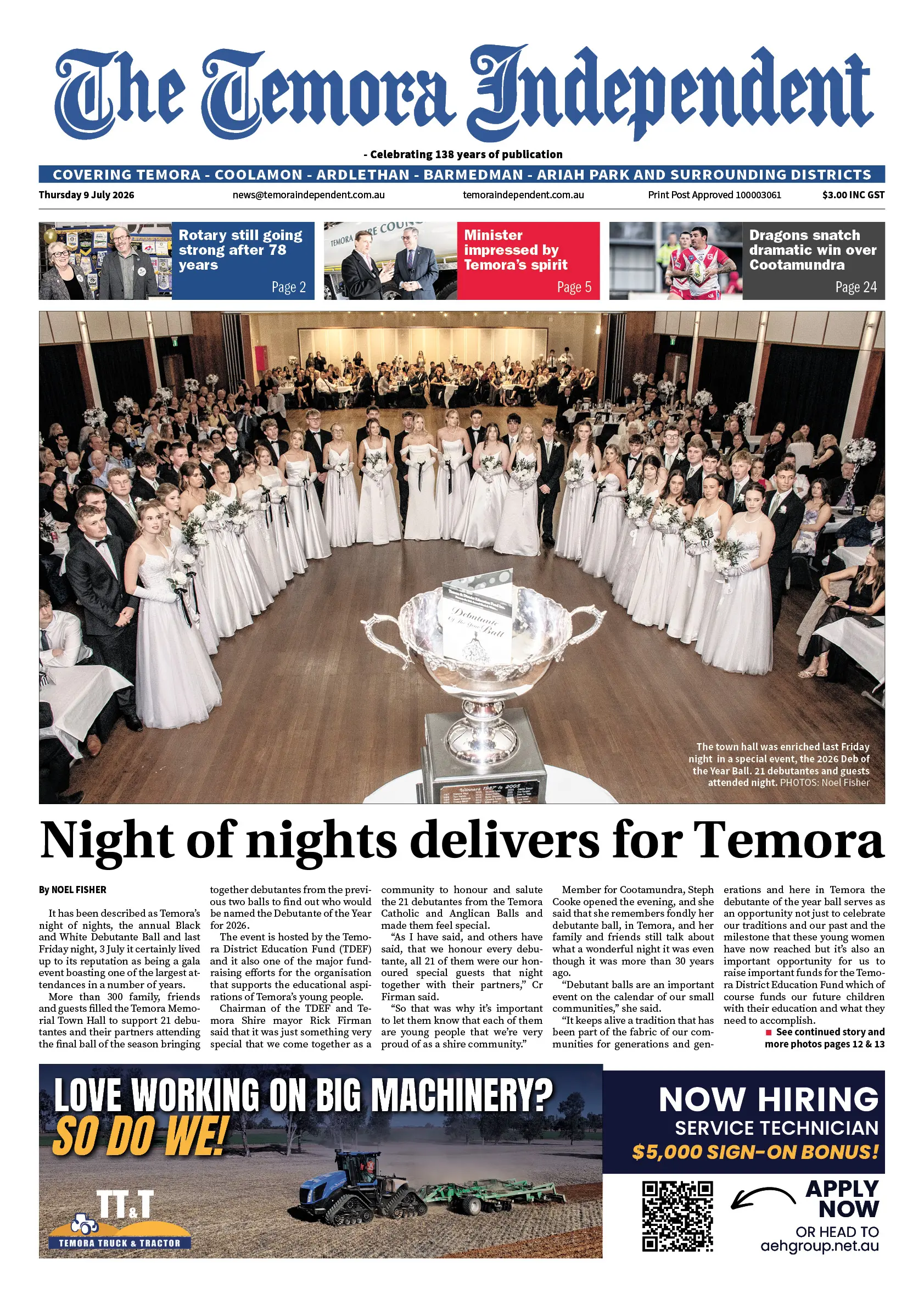 Temora Independent, Thursday 9 July 2026