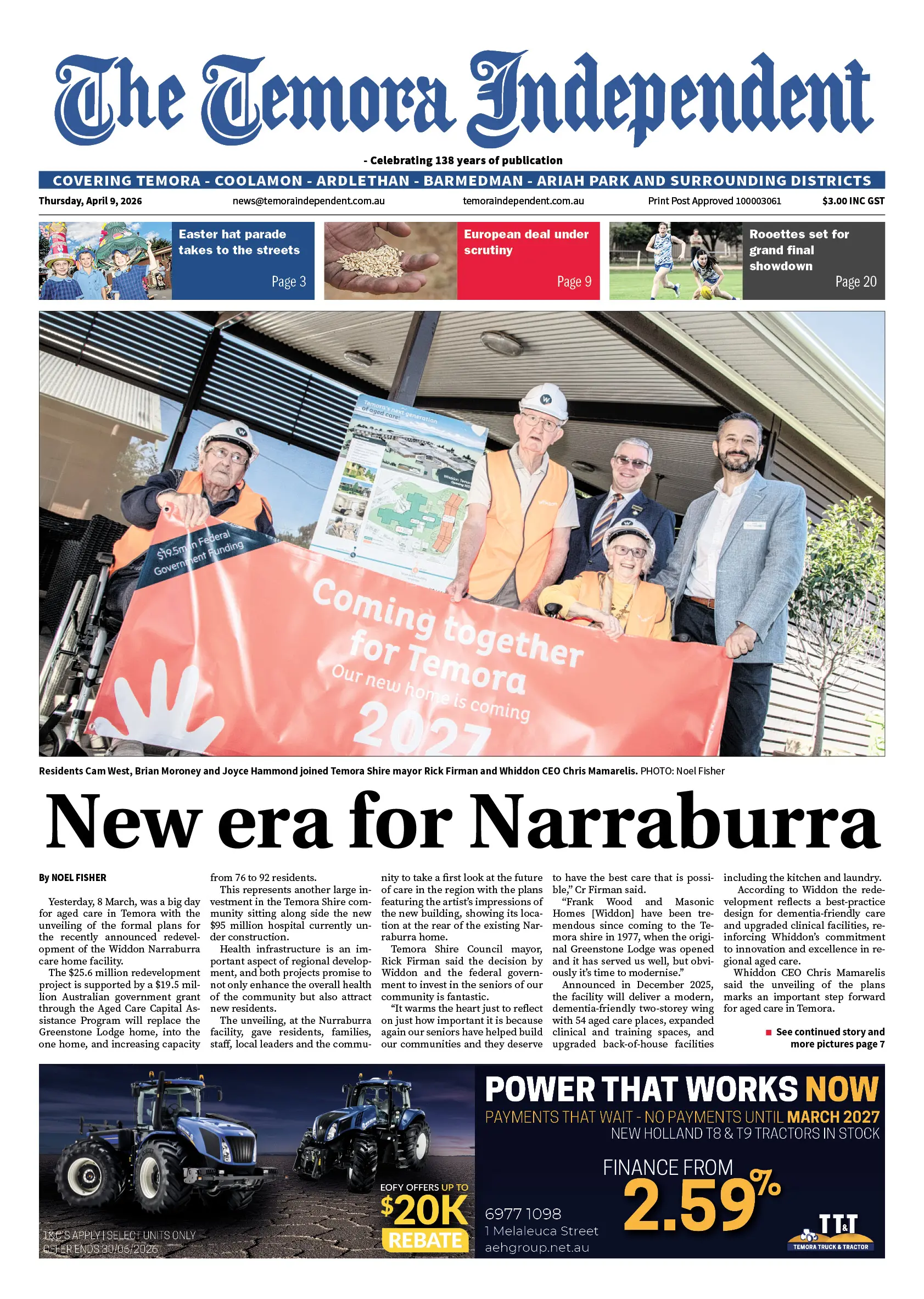 Temora Independent, Thursday, April 9, 2026