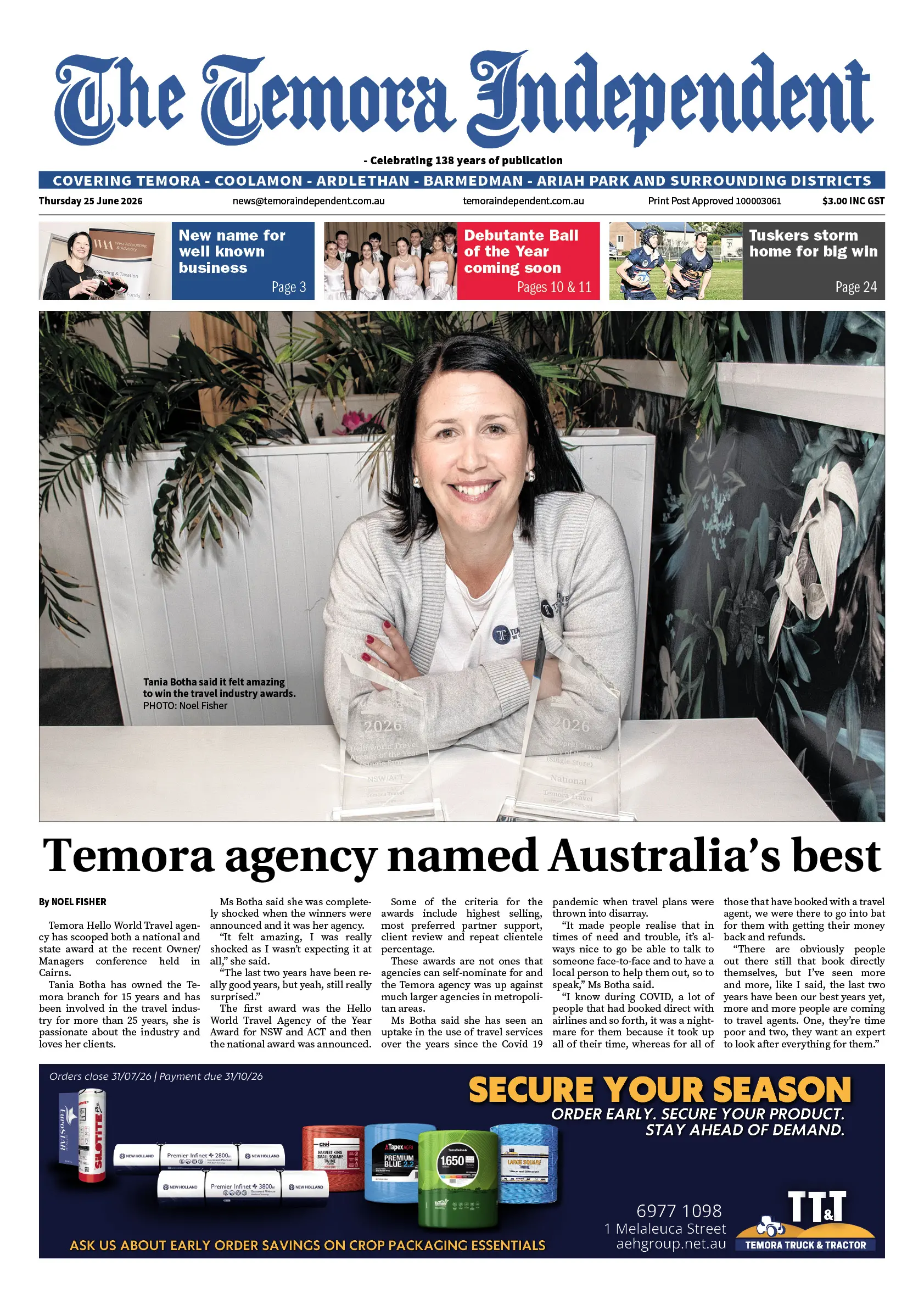 Temora Independent, Thursday 25 June 2026