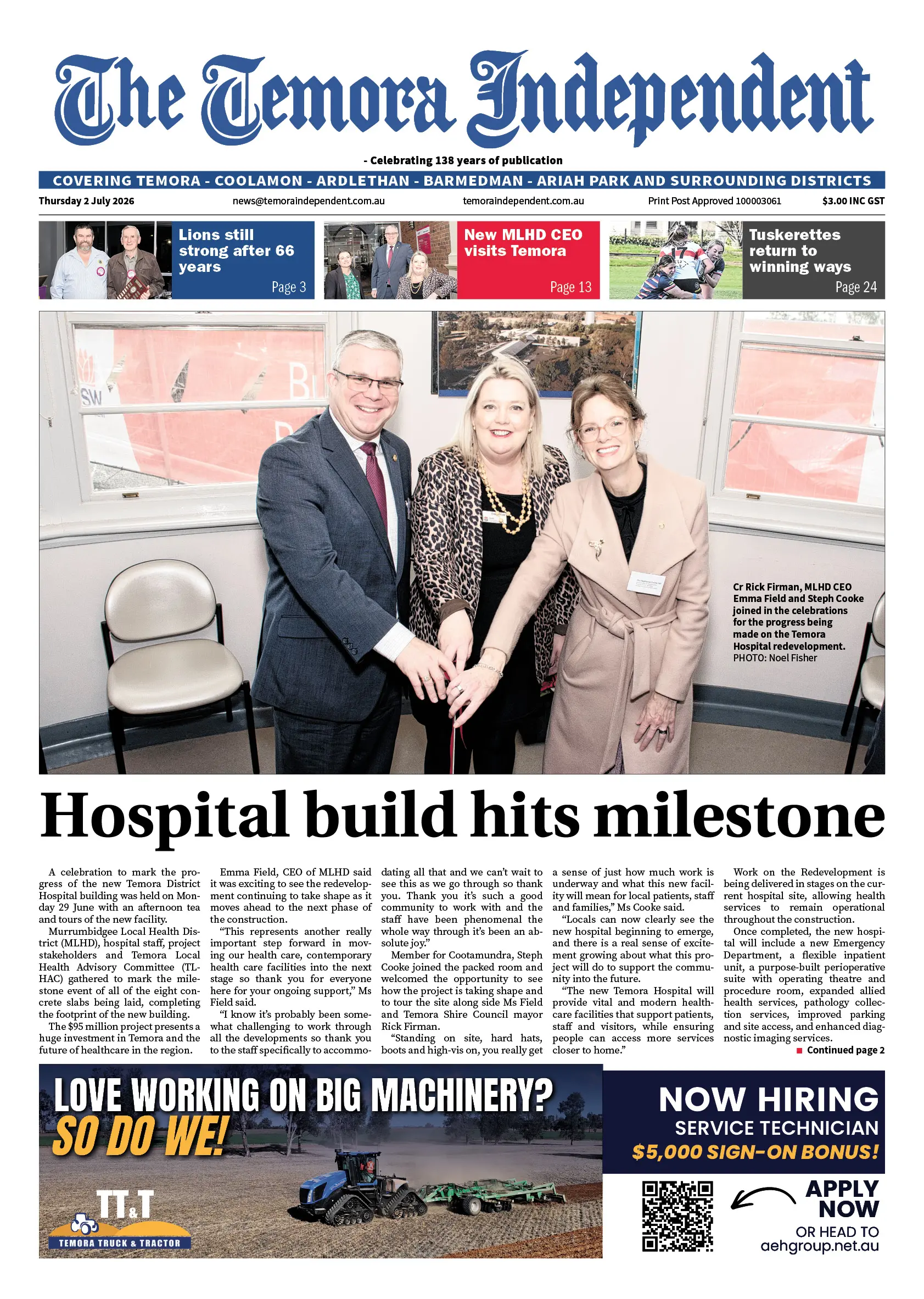Temora Independent, Thursday 2 July 2026