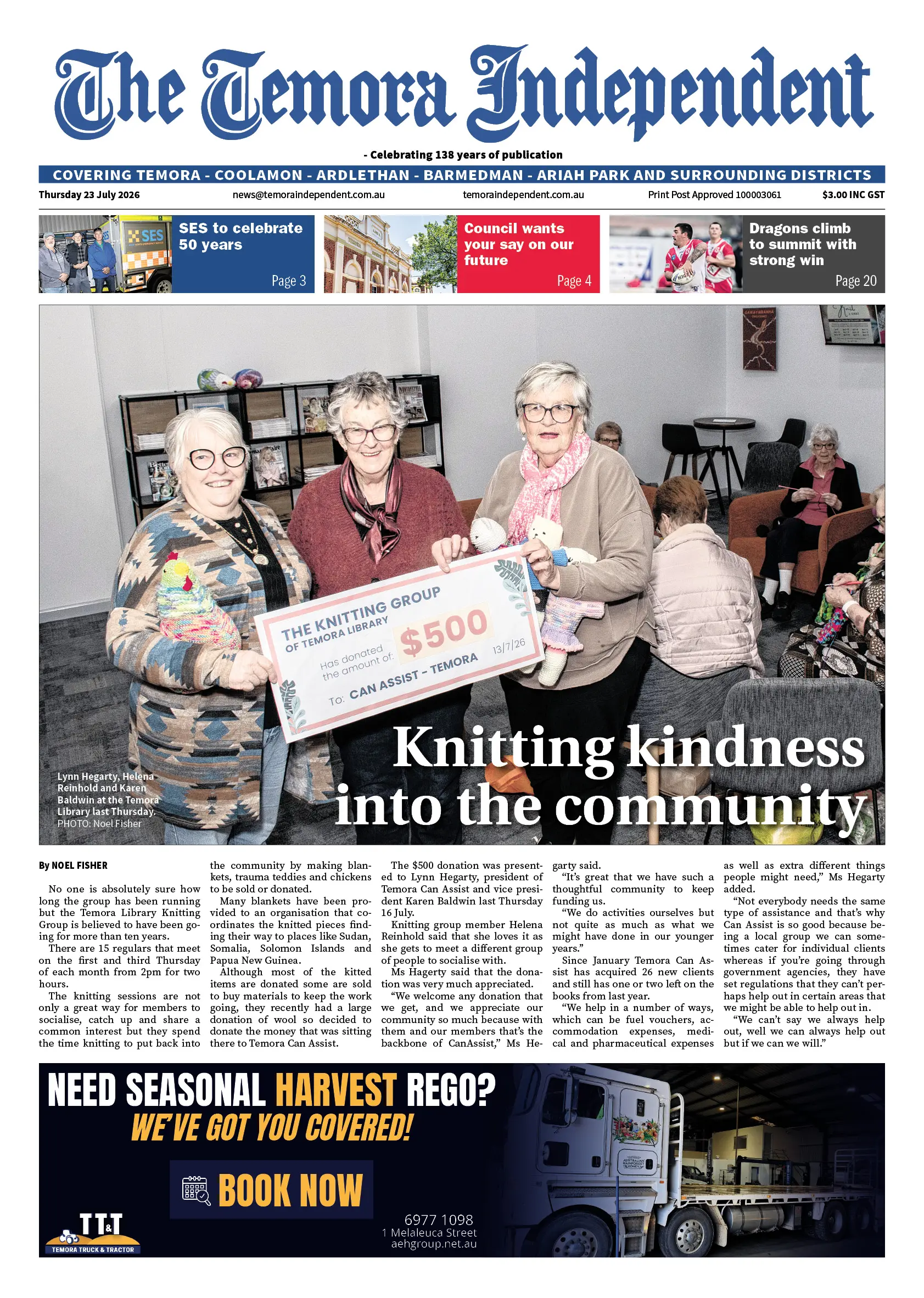 Temora Independent, Thursday 23 July 2026